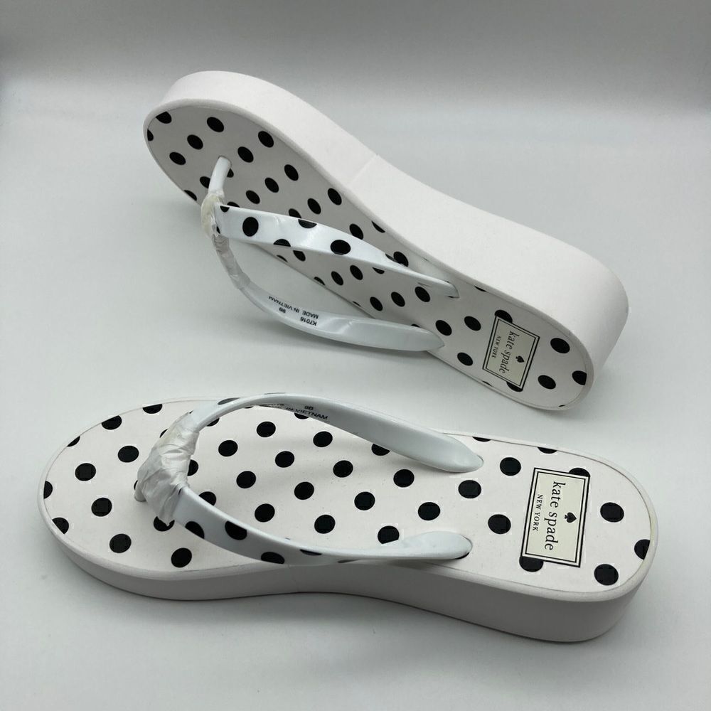 NWT Kate Spade Elena Platform Polka Dot Sandals Size 9B - Picture 4 of 8